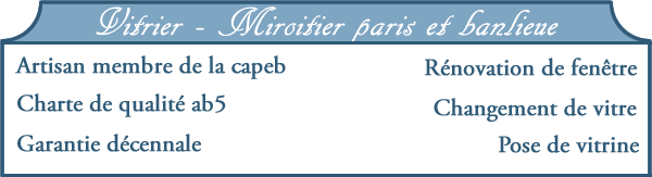 Vitrier paris 20